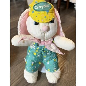 Vtg CRAYOLA Bunny Rabbit Plush Stuffed Animal Nylon/parachute Hallmark Easter